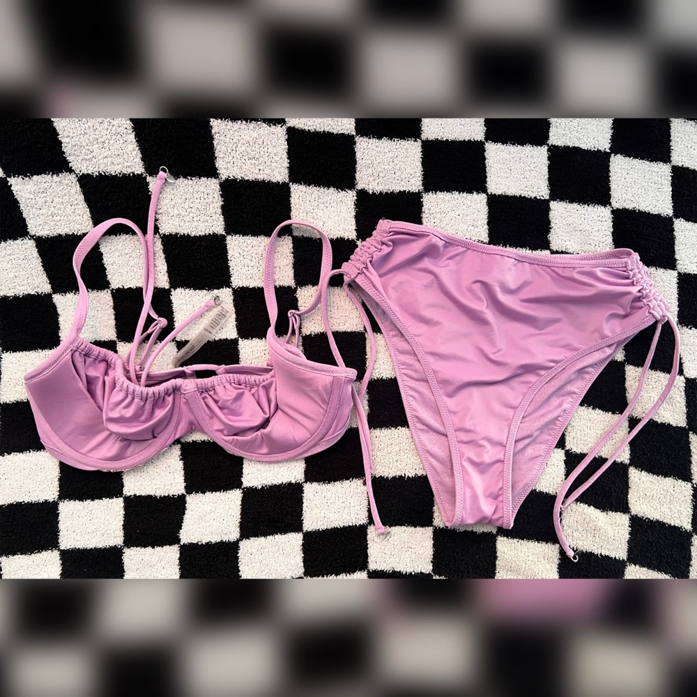 Victoria's Secret Lilac Shimmer Ruched Bikini